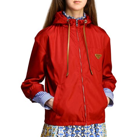 prada red jacket|Prada nylon jacket women's.